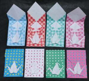  origami .. attaching pochi sack crane check pattern 4 point + dot pattern 4 point all part .8 point! celebration .! chip inserting .! origami 1 sheets . taking place . -...tsuru