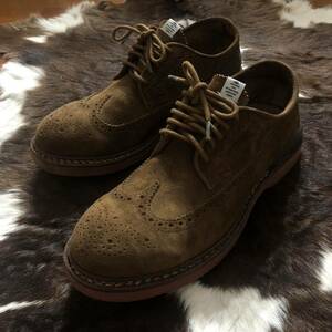 visvim（ビズビム）PATRICIAN W.T. FOLK パトリシアン スウェード ウイングチップ シューズ LT.BROWN US10 28cm