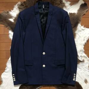 国内正規品Dior HOMME(ディオールオム) 2B ナローラペル シングルジャケット/テーラードジャケット紺 サイズ44 アトリエコレクションライン