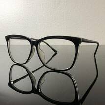 未使用 CLASSIC (クラシック)伊達眼鏡 ビックシェイプ ウェリントン型/4871 細いフレームメガネ/眼鏡 (ブラウン/クリアー)鯖江/日本製_画像1