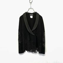 2011SS CHANEL シャネル サテンラペル ニット ジャケット P41281 K03061 1112404_画像2