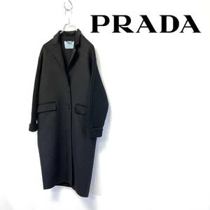 2022AW PRADA プラダ トライアングルロゴ アンゴラ カシゴラ ウール チェスター コート P634P 1112571