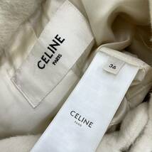 CELINE by Hedi Slimane セリーヌ ラマ × ウール ロング コート size 36 2M742798O 1121111_画像8