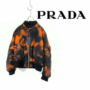 2022AW PRADA Re-Nylon SGB903プラダ 転写 プリント ボンバー ジャケット size L 1124322