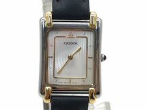 SEIKO クレドール 5A70-5000 18KT×SS クォーツ 腕時計 レディース シルバー文字盤 稼働品 電池交換済み 中古【UW110460】_画像2