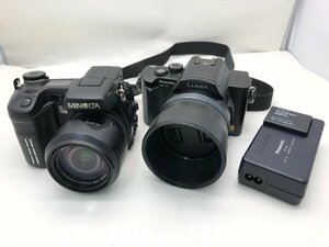 MINOLTA AS/Panasonic LUMIX DMC-FZ10 デジタルカメラ 付属品付き ２点まとめ ジャンク 中古【UW110606】