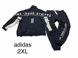 新品 正規品【adidas/アディダス】THREE STRIPES オーバーサイズフィット ウーブンジャケット&パンツ◇ウインドブレーカーセット◆2XL◆