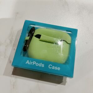 【ジェイドグリーン】 AirPods 充電ケース シリコン　充電便利