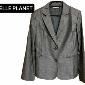 ELLE PLANET スーツ　ジャケット　レディース　アウター　通勤　オフィス　毛　シルク