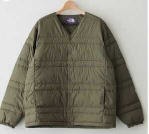 ☆未使用 THE NORTH FACE ザ ノースフェイス PURPLE LABEL パープルレーベル ND2254N Down Cardigan ダウン カーディガン オリーブ Lサイズ