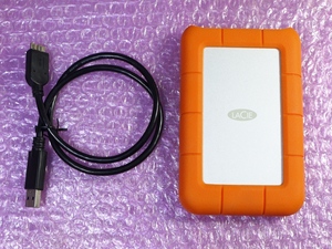 使用661時間 LaCie Rugged Mini 2TB 耐衝撃 外付け ポータブルHDD USB3.0 