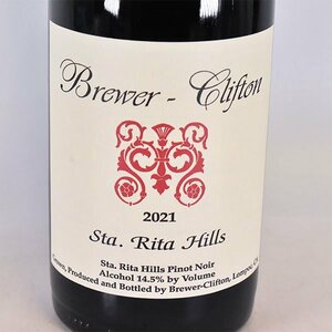 ★ブリュワー クリフトン サンタ リタ ヒルズ ピノノワール 2021年 赤 750ml 14.5% アメリカ Brewer Clifton K190575