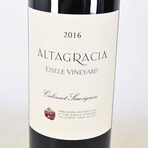 ★アイズリー ヴィンヤード アルタグラシア カベルネソーヴィニヨン 2016年 赤 750ml 14.8% ナパヴァレー Eisele Altagracia K260354