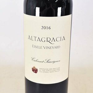 ★アイズリー ヴィンヤード アルタグラシア カベルネソーヴィニヨン 2016年 赤 750ml 14.8% ナパヴァレー Eisele Altagracia K260349