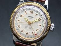 1円～! 稼動品★正規品 ORIS オリス 634 7463 ポインターデイト GP SS 保証書 替えブレス付き 自動巻き 純正ブレス メンズ腕時計 TTKLG3530_画像1