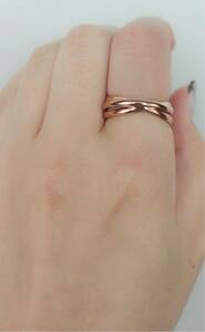  metal are correspondence ebine 2mm Trinity Ring pink gold 11 number 