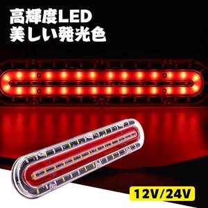 トラック テールランプ 24V シーケンシャル 流れる ウィンカー LEDテールランプ ストロボ機能付き 2個セット（赤・黄・青・緑）