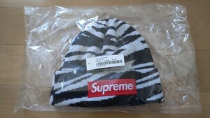 送料込 Supreme 22fw 22aw × NEW ERA Supreme Box Logo Beanie NEW ERA zebra シュプリーム ボックスロゴ ビーニー ニットキャップ