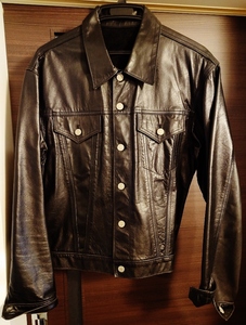 ハロルズギア/HAROLD'S GEAR 馬革 Gジャンタイプ ジャケット 黒 [Lサイズ]　清潔・禁煙・美品