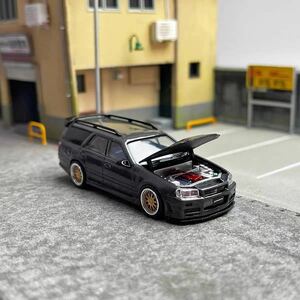 1/64 ZOOM 日産　NISSAN GTR R34 WAGON ワゴン　ステージア　カーボンブラック