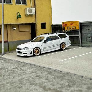 1/64 ZOOM 日産　NISSAN GTR R34 WAGON ワゴン　ステージア　カーボンホワイト　シークレットバージョン　希少