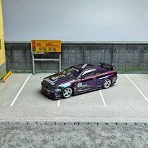 1/64 TIMEMICRO NISSAN 日産　GTR R34 ボンネット開閉可能　マジョーラカラー　フィギュア付き_画像3