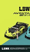 1/64 timemicro ランボルギーニ　アヴェンタドール　LP700 GT EVO LBWK 黄色　フィギュア付き_画像4