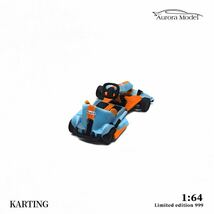 1/64 aurora model karting ゴーカート　gulf ガルフ　フィギュア付き_画像2