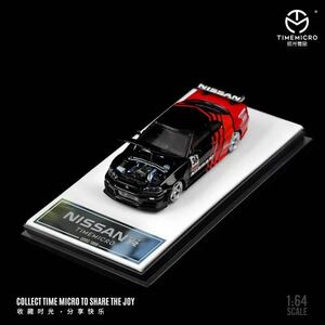 1/64 TIMEMICRO NISSAN 日産　GTR R34 ボンネット開閉可能　advan アドバン