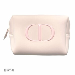 未使用 Christian Dior クリスチャン ディオール ノベルティ ブラッシュ ポーチ ピンク ロゴ コスメポーチ 非売品 マチあり クリックポスト