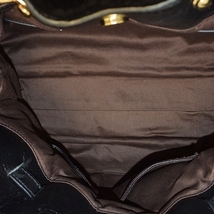 Letizia レティツィア 2way ファーバッグ ハンドバッグ ショルダーバッグ ブラック シンプル マグネットホック開閉式 布袋 ゴールド金具_画像8