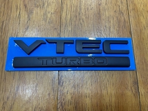 【送料無料】ホンダ エンブレム VTEC TURBO HONDA 艶消し黒 マットブラック_画像3