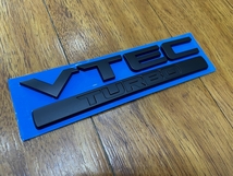 【送料無料】ホンダ エンブレム VTEC TURBO HONDA 艶消し黒 マットブラック_画像6