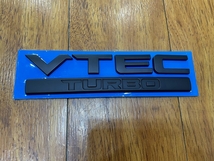 【送料無料】ホンダ エンブレム VTEC TURBO HONDA 艶消し黒 マットブラック_画像5