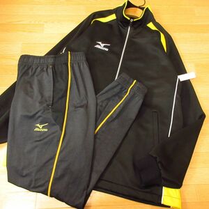 ◎使用少なめ！ L 上下セット！MIZUNO ミズノ バスケ◆ユニフォーム ジャージ ジャケット&ジョガーパンツ◆メンズ 黒◆B3008