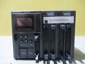 中古KEYENCE KV-700 CPU ユニット/KV-C64XB 24VDC 4.1mA/KV-C64TA 30VDC 0.2A(BAFR50126C050)