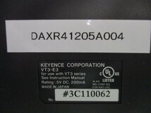 中古 KEYENCE VT3-X15 100-240V+UNIT VT3-E3 通電OK(DAXR41205A004)_画像9