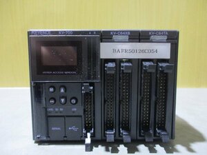 中古KEYENCE KV-700 CPU ユニット/KV-C64XB 24VDC 4.1mA/KV-C64TA 30VDC 0.2A(BAFR50126C054)