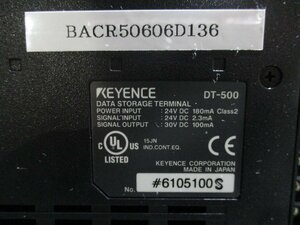 中古 KEYENCE DT-500 キーエンス データストレージマスタ DT-500(BACR50606D136)