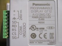 新古 PANASONIC PROGRAMMABLE DISPLAY GT12 AIG12MQ13D プログラム可能なディスプレイ 通電OK(DBBR50204C070)_画像4