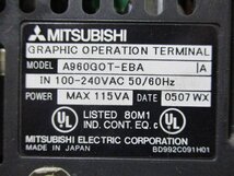 中古 MITSUBISHI GRAPHIC OPERATION TERMINAL A960GOT-EBA/A9GT-BUSS 通電OK(DBCR41224C032)_画像3