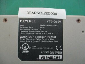 中古 KEYENCE TOUCH PANEL DISPLAY VT3-Q5SW 通電OK(DBAR50222D009)