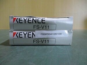 新古 KEYENCE HYBRID FIBER OPTIC SENSORS FS-V11 ハイブリッド光ファイバーセンサー [2個セット](FBBR50412B100)