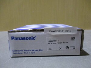 新古 PANASONIC AKW7111 KW7M 100-240V 6vA 50/60Hz Eco Power Meter(FAWR50331B042)