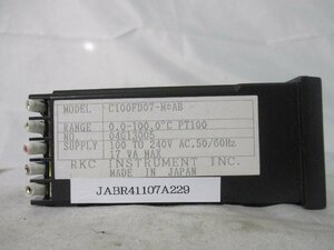 中古 RKC TEMPERATURE CONTROLLER REX C100FD07-M*AB 温度調節器(JABR41107A229)