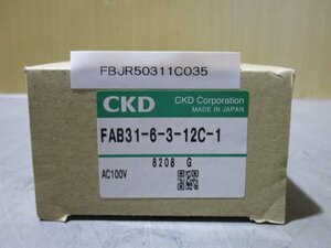 新古 CKD FAB31-6-3-12C-1 圧縮空気用直動式2ポート電磁弁単体(FBJR50311C035)