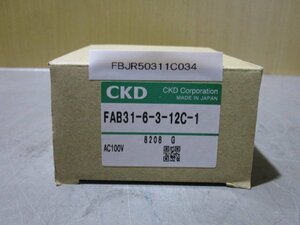 新古 CKD FAB31-6-3-12C-1 圧縮空気用直動式2ポート電磁弁単体(FBJR50311C034)