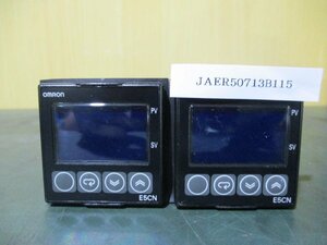 中古 OMRON E5CN-R2TD Temperature Controller 温度調節器 2個(JAER50713B115)