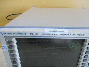 中古Rohde & Schwarz CMU200 Universal Radio Communication Tester 1100.0008.02(GAQR41216C005)