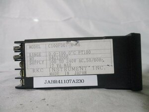 中古 RKC TEMPERATURE CONTROLLER REX C100FD07-M*AB 温度調節器(JABR41107A230)